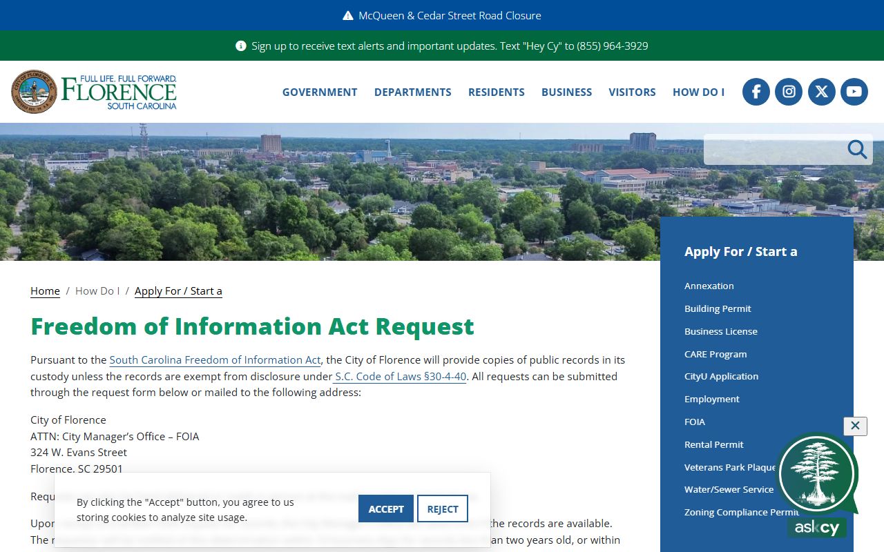 florence sex offender registry city police