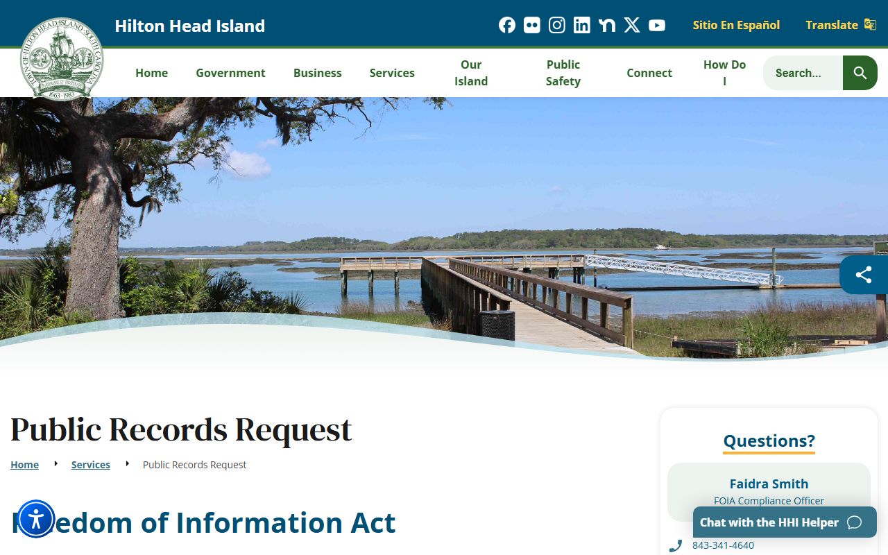 hilton head island sex offender foia public records