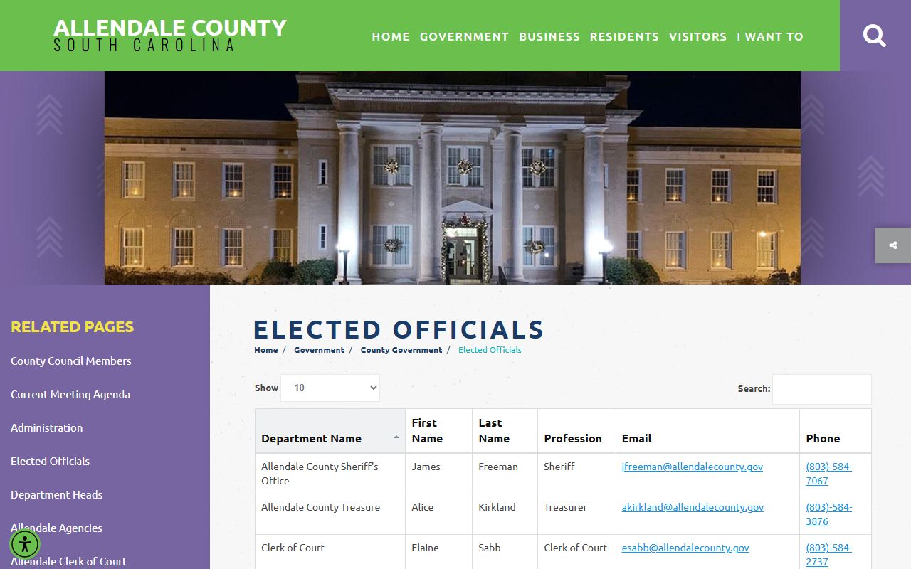 allendale County sex offender registry information