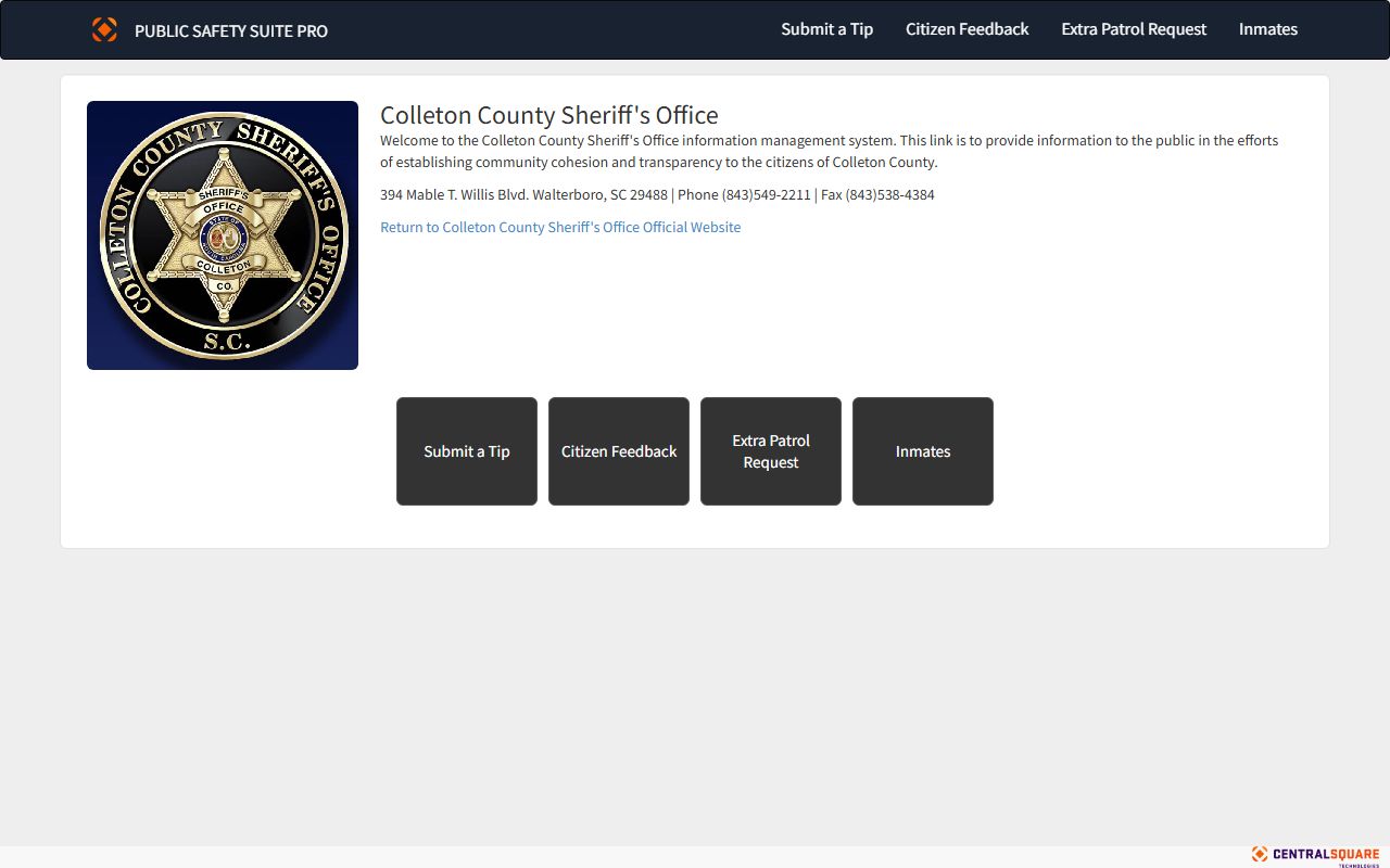 colleton county sex offender registry public records and FOIA access