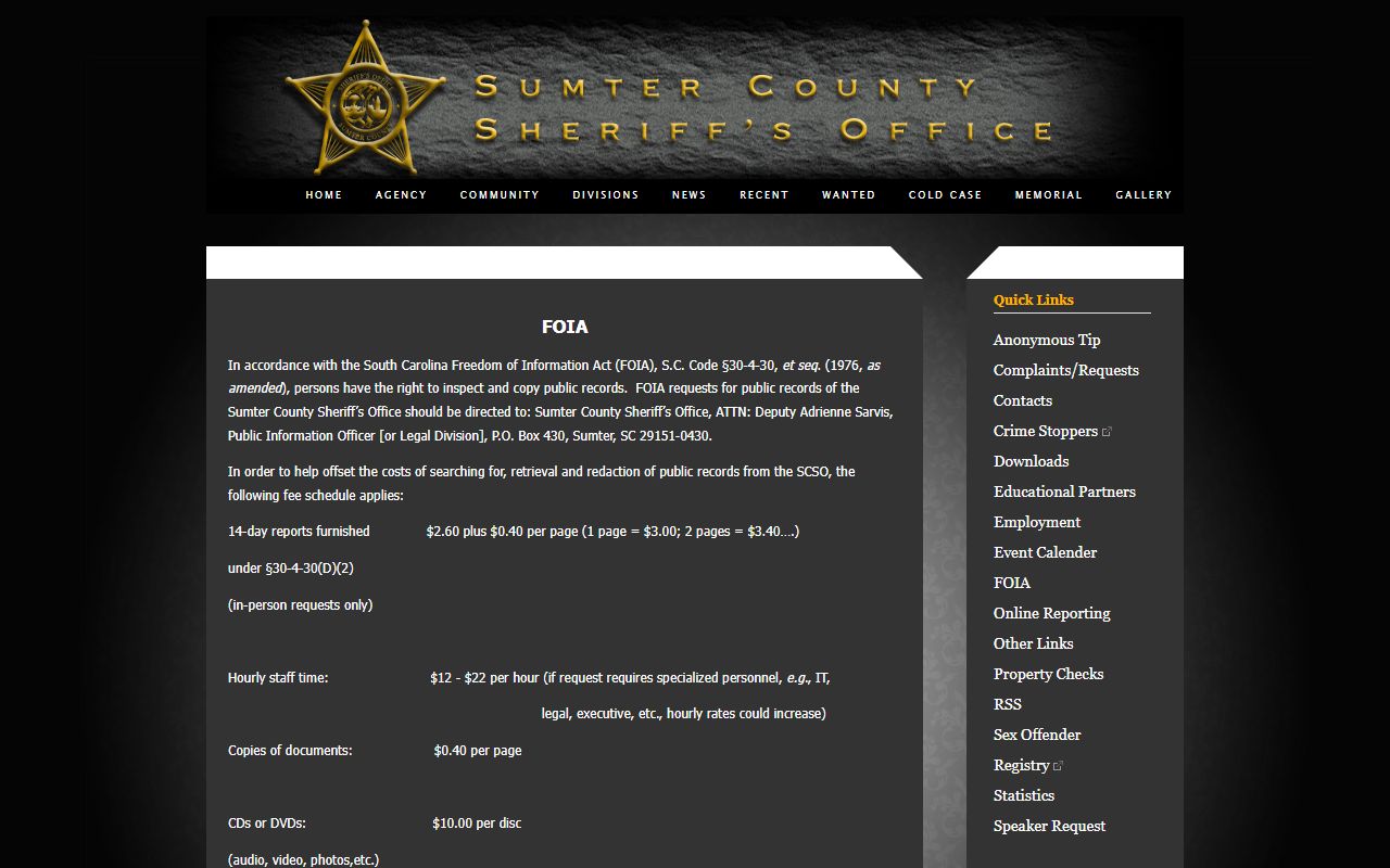 sumter county sex offender registry sheriff office